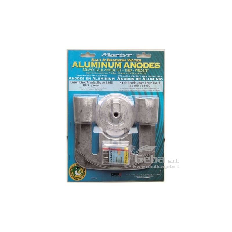 Kit anodi Bravo II e Bravo III motori mercury mercruiser