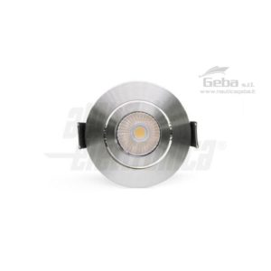 Faretto Led da incasso rotondo - 5W - 400mA - Acciaio satinato - Bianco caldo 3000K