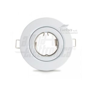 Supporto bianco per lampada led - ghiera orientabile - Ø109mm - Attacco NON incluso