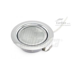 Supporto lucido da incasso per lampada led - metallico - G4