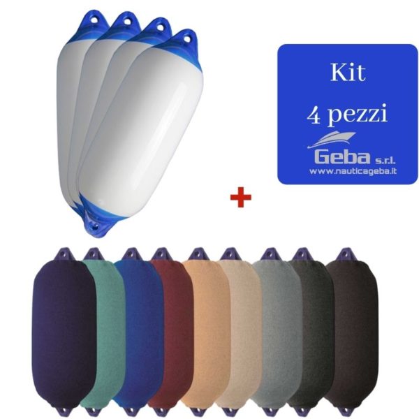 Kit Parabordi Majoni F3 più calze copri parabordi per barca in offerta 4 pezzi