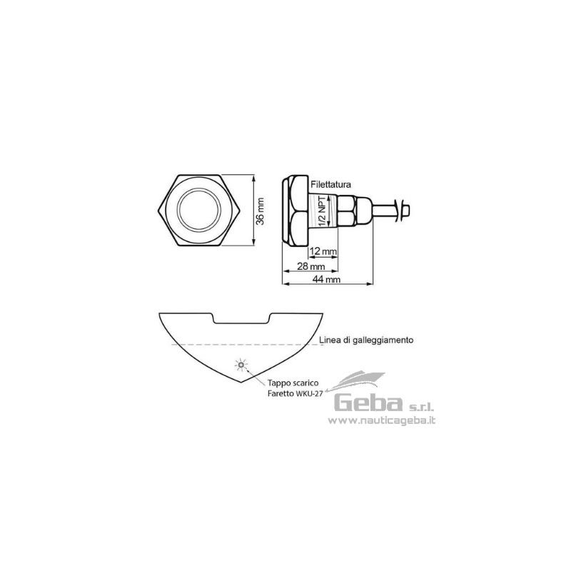 Faro subacqueo LED di alta qualità e finitura con Power-CREE LED ad elevata luminosità. Grazie alla filettatura NPT da 1/2" si monta facilmente su ombrinali e tappi di scarico a poppa sotto la linea di galleggiamento. Corpo in Acciaio Inox 316 stagno IP68 con elettronica immersa in gel siliconico protettivo. Con scheda driver integrata e circuito di protezione termica. Voltaggio universale 12/24V.
Attenzione: i fari devono sempre essere immersi nell'acqua per evitare guasti da surriscaldamento
Faro subacqueo 27W: Specifiche
Cod.
ø mm
H mm
Luce
LED
Lumen
GE 2121604
36
17
BIANCA
9 x 3W
1170
GE 2121606
36
17
AZZURRA
9 x 3W
NA
Faro subacqueo 27W istruzioni
LE LUCI DEVONO ESSERE IMMERSE NELL’ACQUA, SIA A BARCA FERMA CHE IN MOVIMENTO, PER EVITARE IL SURRISCALDAMENTO.
L’UTILIZZO DEI FARI FUORI DALL’ACQUA NE PREGIUDICA IL FUNZIONAMENTO CAUSANDO GUASTI PREMATURI.
I FARI SONO DOTATI DI PROTEZIONE DA SURRISCALDAMENTO (SOLO PER TEST) CHE SI ATTIVA ALLA TEMPERATURA DI 90°.
NON TESTARE I FARI FUORI DALL’ACQUA OLTRE 2 MINUTI. SE UTILIZZATI FUORI DALL’ACQUA I FARI SI SURRISCALDERANNO.
L’INSTALLAZIONE DEI FARI VA FATTA QUANDO L’IMBARCAZIONE SI TROVA FUORI DALL’ACQUA E CON LO SCAFO ASCIUTTO.
NON SI RISPONDE AD ALCUN DANNO O LESIONE DOVUTE A INSTALLAZIONI NON CORRETTE
Entra nel nostro negozio di nautica online e scopri la vasta gamma di faretti subacquei e fari da murata e plancetta subacquei disponibili nel nostro negozio online di accessori nautici. Faro subacqueo 27W 1224V led per barca nautica schema