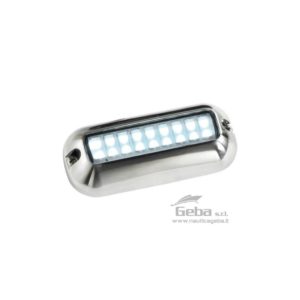 Luce subacquea a LED IP68 in acciaio inox AISI 316 bianco