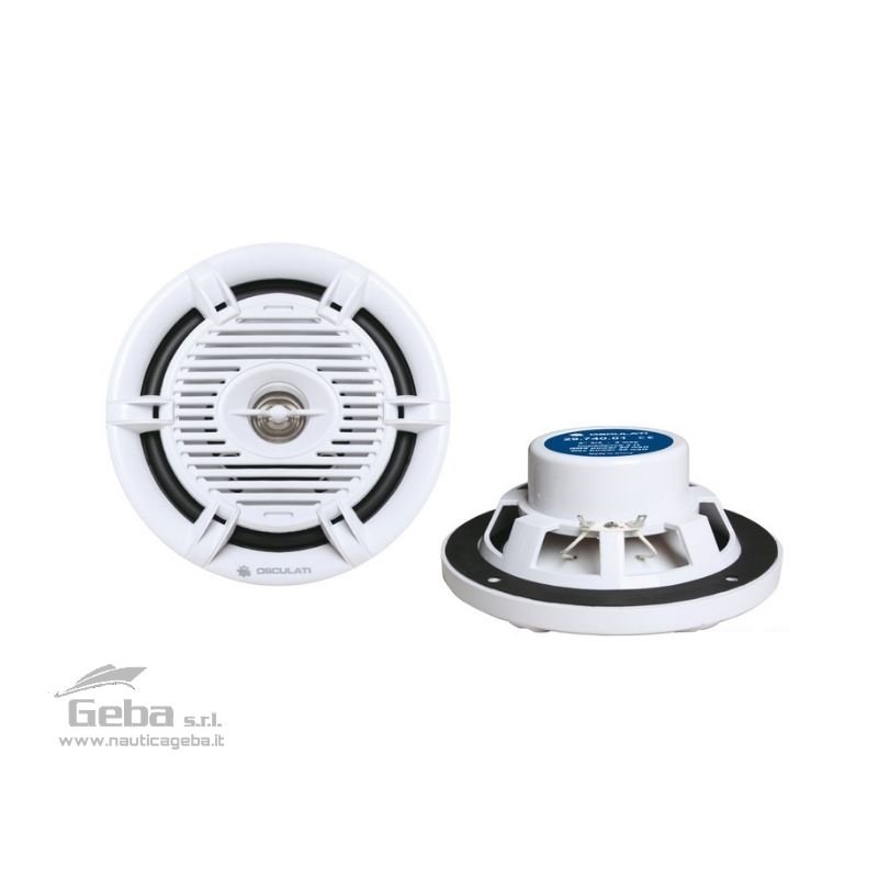 A due vie (per una migliore risposta agli alti e bassi) con tweeter separato. Adatte per esterno e per interno. Distanza minima dalla bussola: 1,1 m. Casse stereo 2 vie 60 W