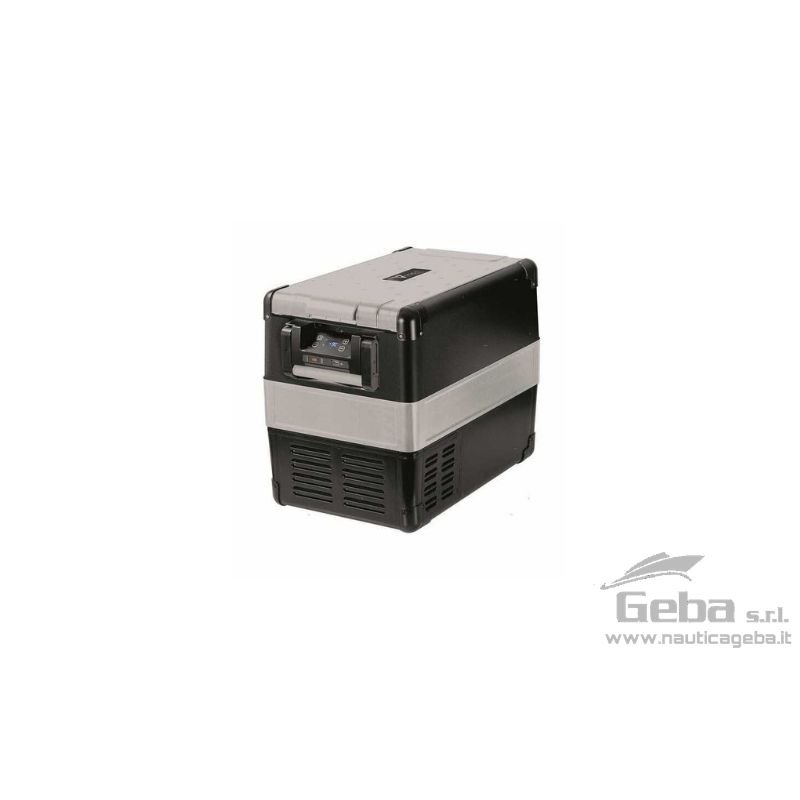 Frigo/Freezer portatile con compressore Danfoss multitensione 12/24/230V. Con pannello digitale, display LED, presa caricabatterie USB, coperchio amovibile, cestello estraibile e luce interna a LED. Temperatura interna regolabile tra +10° e -20°C. FrigoFreezer portatile NAUTICA