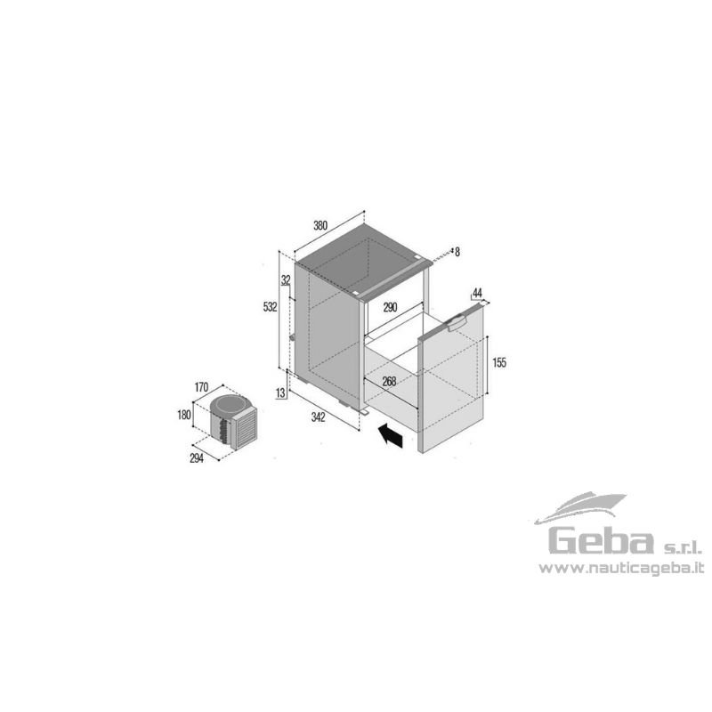 Frigoriferi VF a cassetto per barca 12 24 V