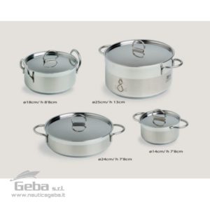 Set batteria da cucina di pentole impilabili 7 pezzi