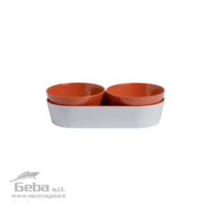 Set ciotole per aperitivo ciotoline in melamina SUMMER – CORAL