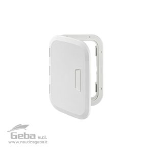 Sportelli 275 x 370 mm apribili a 180° per gavone barca disponibili nel nostro negozio online di accessori nautici in due versioni.