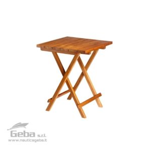 Tavolo quadrato 60x60 cm per esterno pieghevole tavolino barca da giardino in legno teak