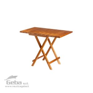 Tavolo rettangolare 120x60 cm per esterno pieghevole tavolino barca da giardino in legno teak