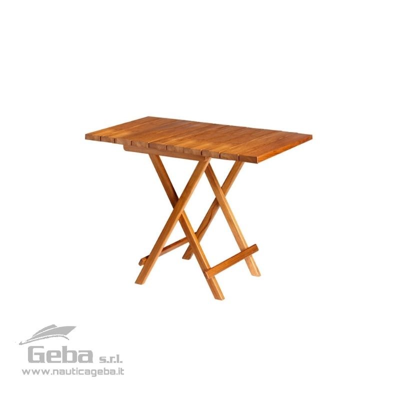 Tavolo rettangolare 120x60 cm per esterno teak