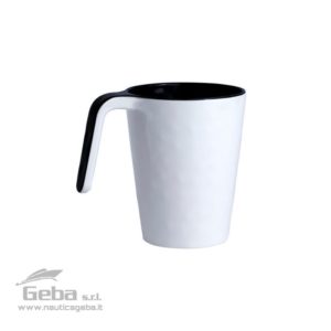 Tazze da colazione mug da the tazza di caffè in melamina confezione 6 pezzi SUMMER – BLACK