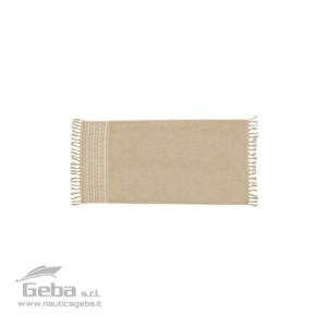 Telo da mare grande 180 x 100 cm teli da spiaggia asciugamani spugna con frange SANTORINI – BEIGE