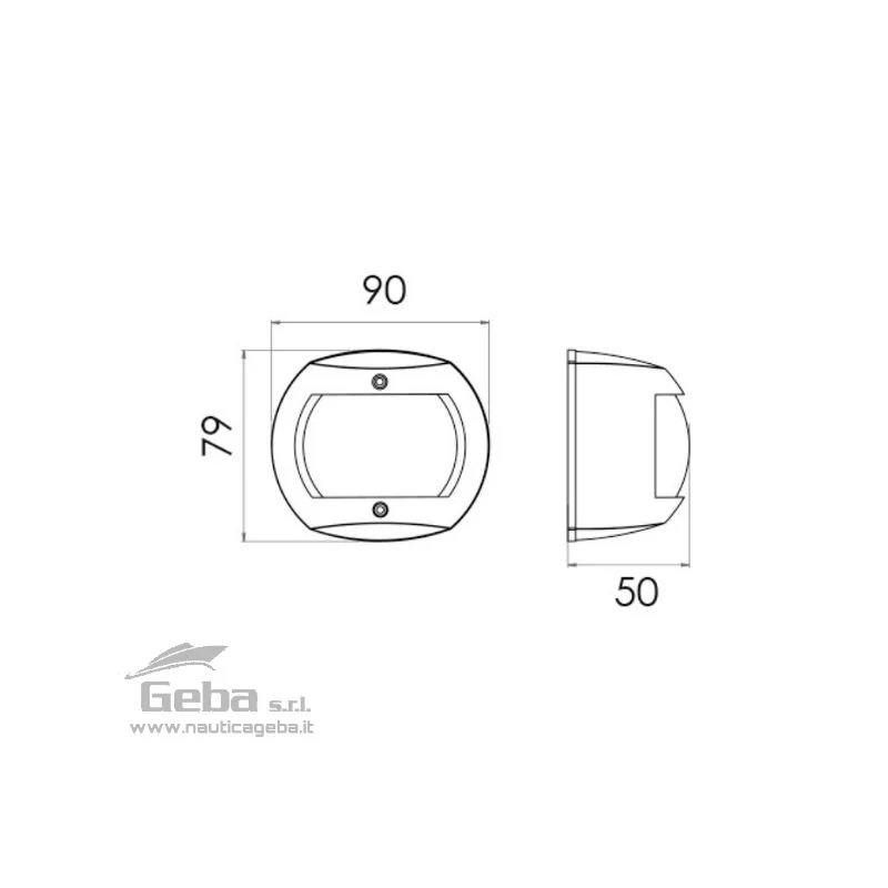 Fanali luci di via per barca navigazione Led 12V fino a 20 metri 70 x 90 mm Fanali luci di via per barca navigazione Led 12V fino a 20 metri 70 x 90 mm