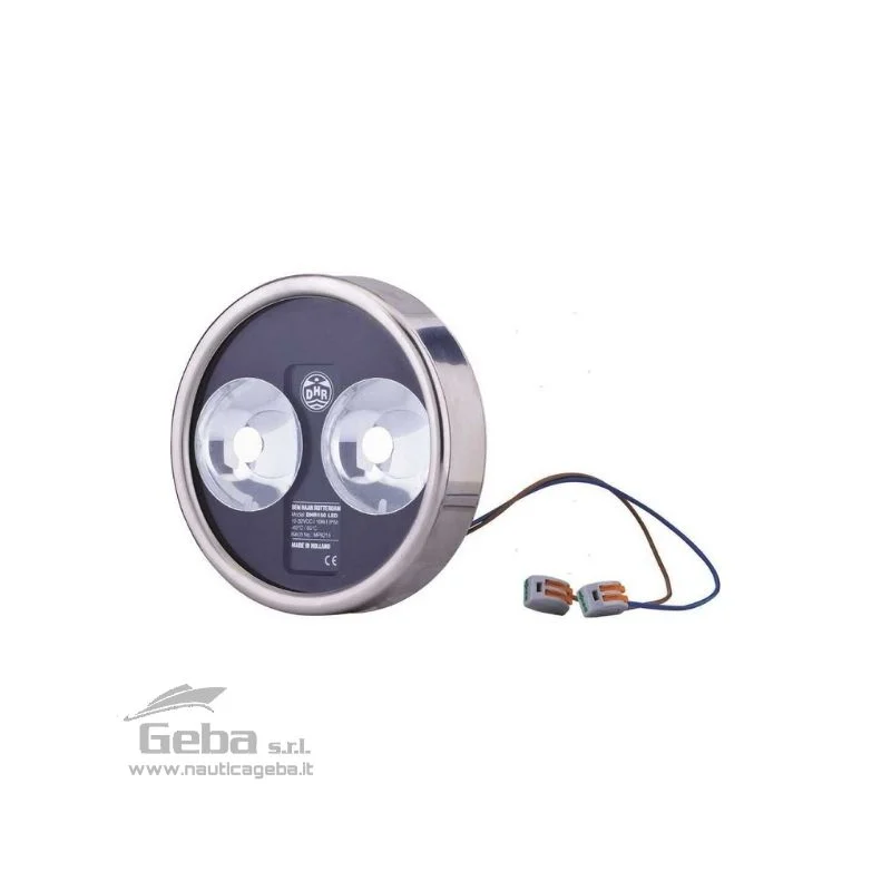 Faro professionale LED 12/24V orientabile dall'interno con cassa in Acciaio Inox 316 lucidato a specchio. Tutti i componenti sono amagnetici e resistenti alla corrosione.
Disponibile bulbo ricambio LED 20W cod 2168048 compatibile anche per fari vecchi. Faro LED orientabile barca professionale DHR 180 1224V BULBO