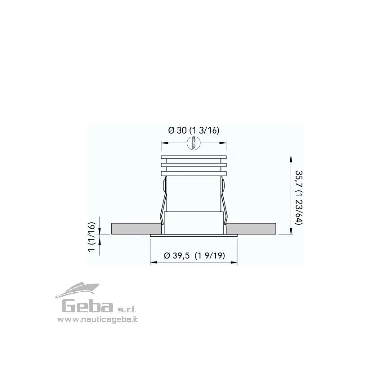 Luce led da incasso ELY 3 W Angolo 15° Luce led da incasso ELY 3 W Angolo 15°