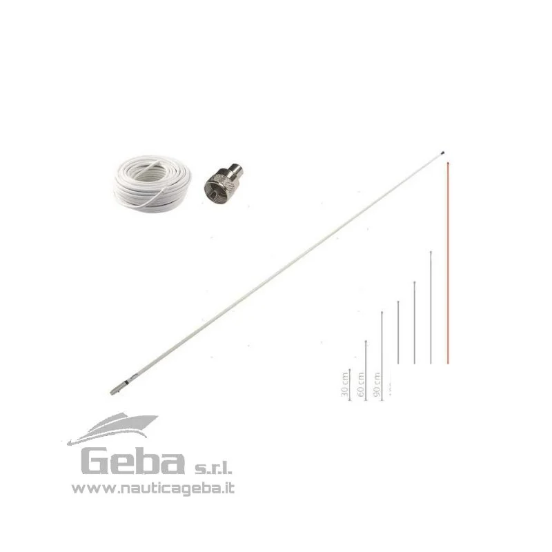 Antenna VHF RA1225 High-Performance e grande resistenza in Vetroresina per barche a motore. Boccola in Acciaio Inox con passacavo integrato, elementi in Ottone e Rame.
100W / 6db / 156/162 MHz / 50 Ohm. Altezza 2,4 m.
Completa di connettore e cavo coassiale da 7,62 m. Antenna vhf marina Glomex RA1225 High-Performance in Vetroresina