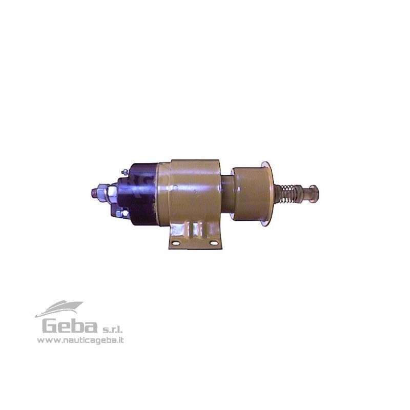 Voltaggio 24, DE mm 81.80, Lunghezza totale mm 277.65, N° fori di fissaggio 4, DE/coperchio mm 75.20, B+ 1/2" UNC, Altezza/B+ 30.00, Terminale 15A/mm M5, Terminale 15A/larghezza 15.00, Terminale 30H/mm M6, Terminale 30H/larghezza 14.55, Terminale 50/mm M6, Bullone bobina 1/2" UNC, Bullone bobina l. 31.20, N° terminali 5 Solenoide 24V
