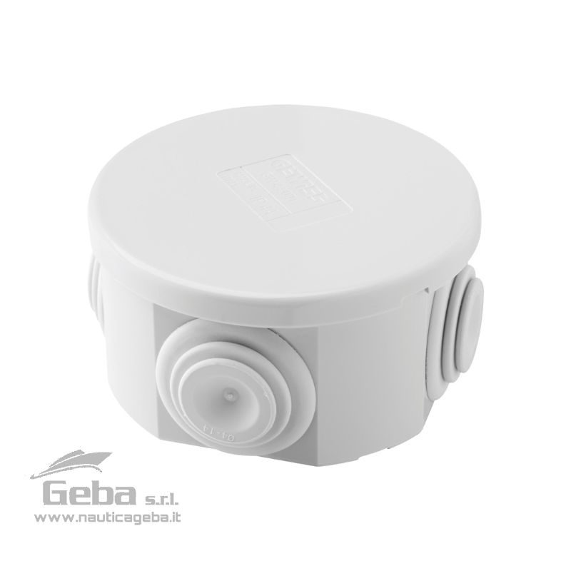 Cassetta di derivazione con coperchio basso a pressione IP 44 Ø 65x35 Cassetta di derivazione con coperchio basso a pressione IP 44 Ø 65x35