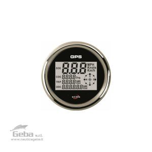 Contanodi da barca digitale GPS Ecms Black Chrome 1224V