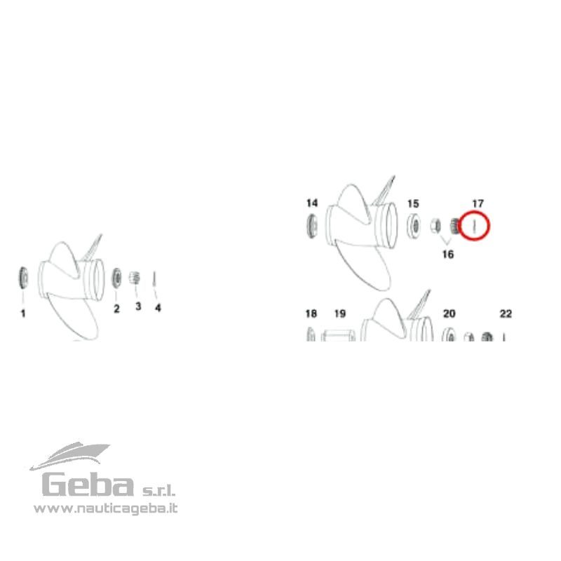 Coppiglia per Elica Motore Evinrude Johnson Coppiglia per Elica Motore Evinrude Johnson