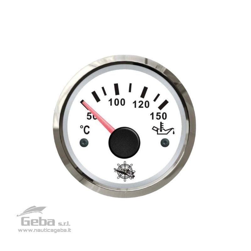 Indicatore temperatura olio 50150° biancolucida 1224V Indicatore temperatura olio 50150° biancolucida 1224V