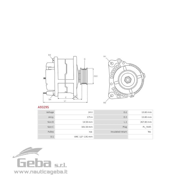 Alternatore 24V 175Ah Alternatore 24V 175Ah