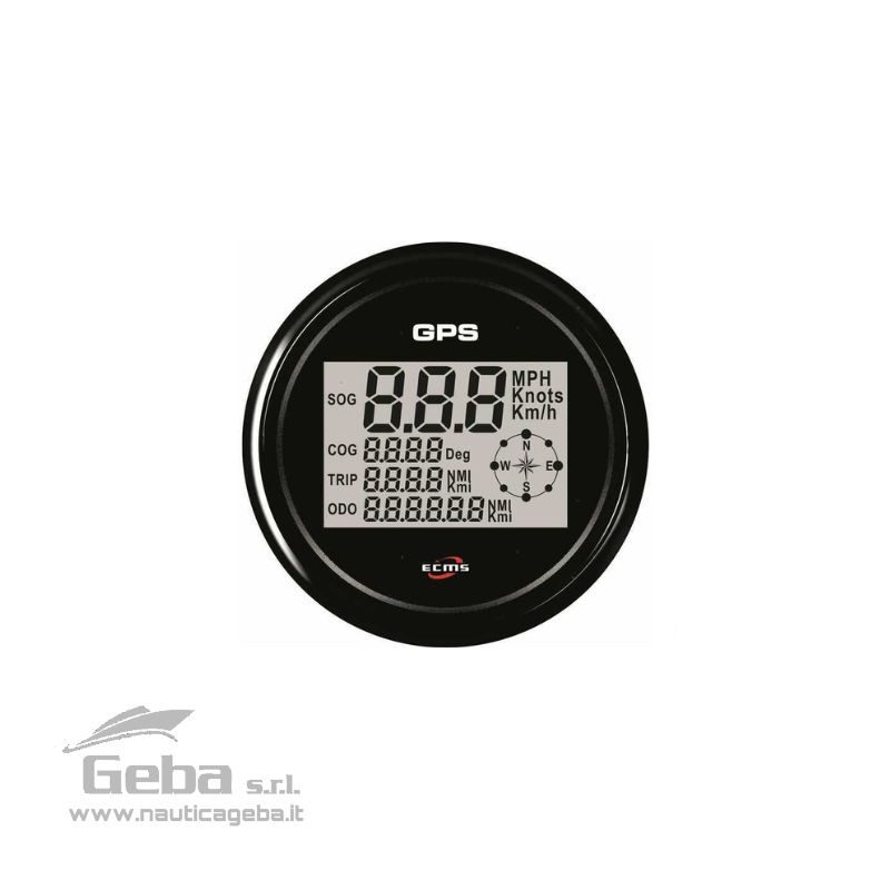 Contanodi digitale GPS Ecms All Black 1224V Contanodi digitale GPS Ecms All Black 1224V