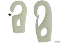 Gancetti bianchi per elastico 6 mm