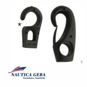 Gancetti neri per elastico 6 mm