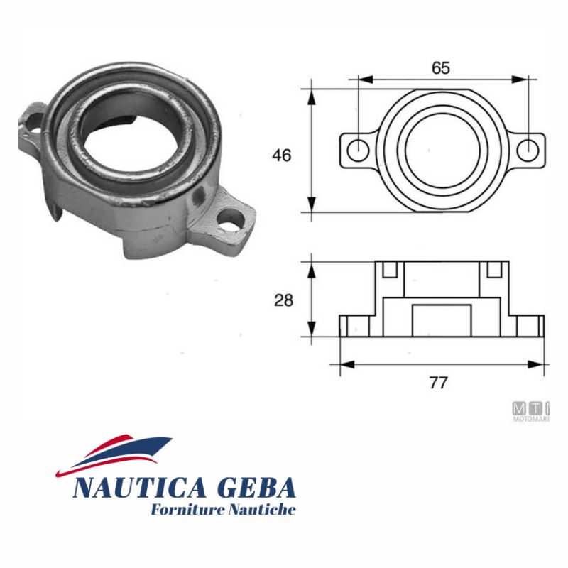 Anodo a collare per motori Johnson/Evinrude 40-50 ZN misure Anodo a collare misure