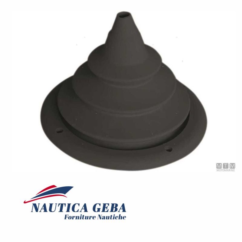 Cuffia passaparatia grande nero per tubazioni carburante, cavi telecomando ed elettrici. Cuffia passaparatia grande nero