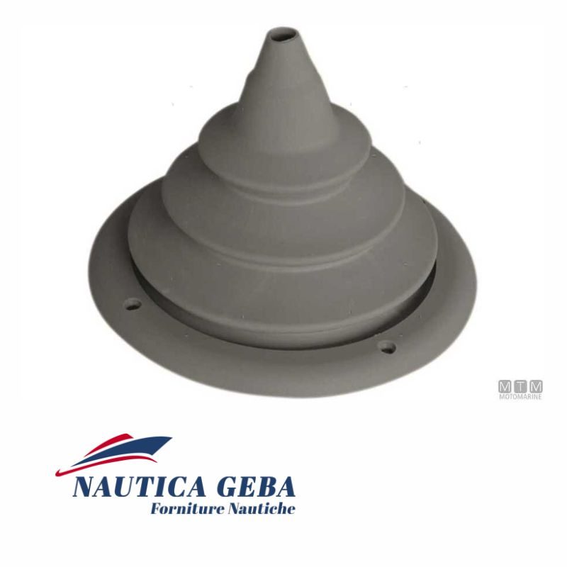 Cuffia passaparatia grande grigio per tubazioni carburante, cavi telecomando ed elettrici. Cuffia passaparatia grande grigio