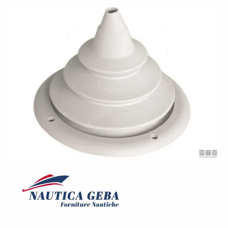 Cuffia passaparatia grande bianco per tubazioni carburante, cavi telecomando ed elettrici. Cuffia passaparatia grande banco