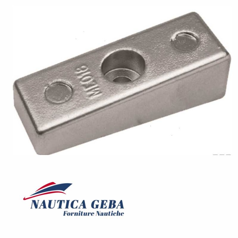 La piastrina anodo gambo Piastrina Gambo 30<>300 fondamentale per la manutenzione dei motori Mercury da 30 a 300 cavalli, incluse le serie Optimax e Verado. Anodo piastrina gambo Mercury Optimax zinco - Verado da 30 a 300 Hp