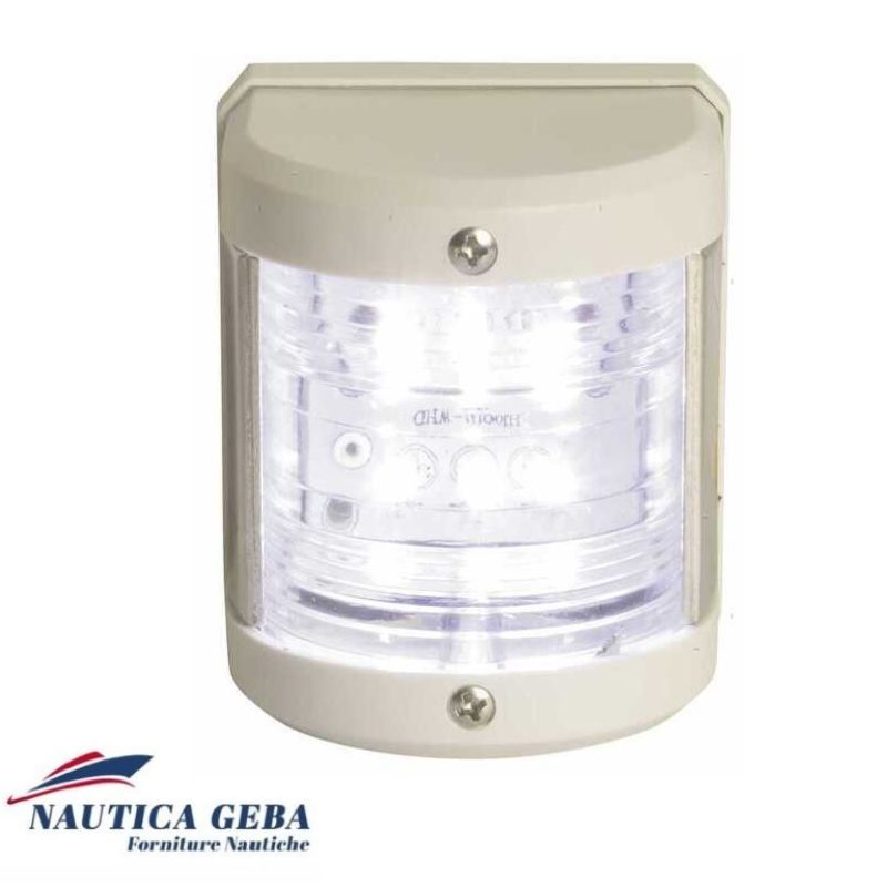 Fanali di navigazione LED 12V medi in Plastica con guance in Acciaio Inox luce Bianca135° online nel nostro negozio Nautica Geba. Luci di via barca 12V Bianco135° 12V fino a 12 Mt 65 x H75 mm Bianco 135°