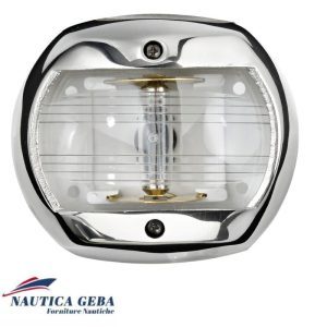 Fanale di poppa Led 12V fino a 20 metri 70 x 90 mm inox 135 gradi poppa disponibile nel nostro negozio online di accessori nautici.