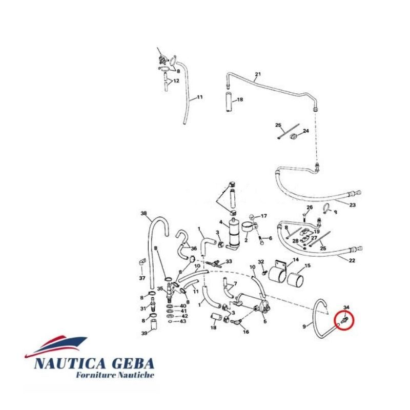 Il ricambio originale con codice 0326712 garantisce una connessione sicura e affidabile tra il sistema di spruzzatura e le linee di acqua del tuo motore o della tua imbarcazione. Esploso Nipple raccordo acqua spruzzatore per acqua JOHNSON-EVINRUDE – Ricambio Originale 0326712 - esploso
