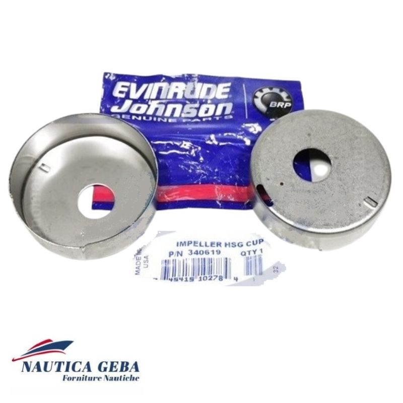 Scodellino del corpo pompa Johnson ed Evinrude; componente fondamentale per garantire il corretto funzionamento del sistema di alimentazione e raffreddamento del motore. Scodellino Corpo Pompa Johnson, Evinrude - Ricambio Originale 0340619