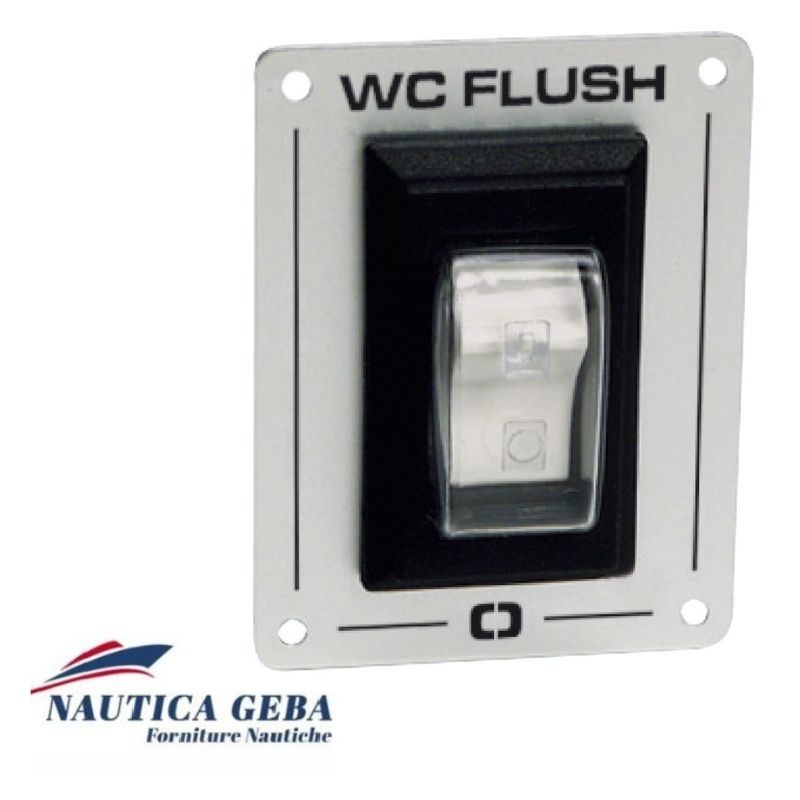 Pulsante WC massima affidabilità, completamente a tenuta stagna, ideale per ambienti umidi e marini. Pulsante WC - Azionamento per WC Elettrici 15A