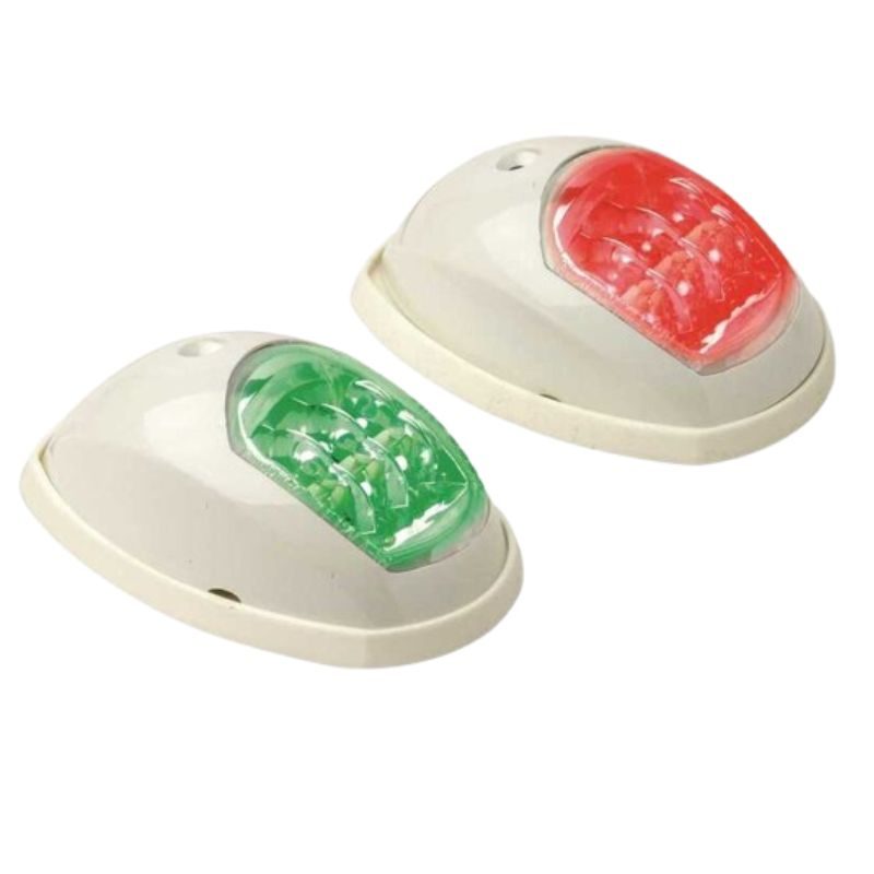 Fanali Colreg LED Side Mount PL progettati secondo le direttive CE/IMO/COLREG 72 e certificati anche secondo gli standard ABYC e NMMA. Fanali Colreg - Coppia LED Side Mount PL rosso + verde