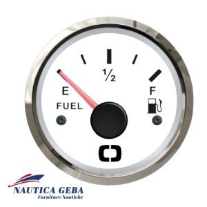 Indicatore carburante 10-180/240-33 ohm bianco/lucido 12-24v